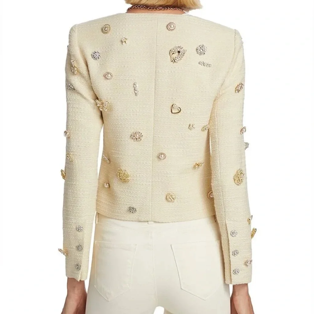 L’Agence Tayla Embellished Boucle Jacket - Picture 7 of 16